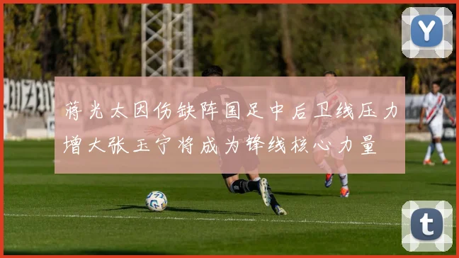 蒋光太因伤缺阵国足中后卫线压力增大张玉宁将成为锋线核心力量